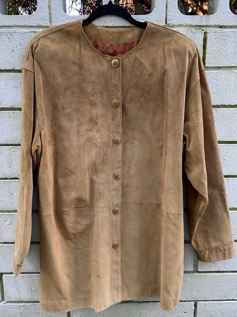 DANIER Vintage 1970s-1980 Tan Suede Leather Coat